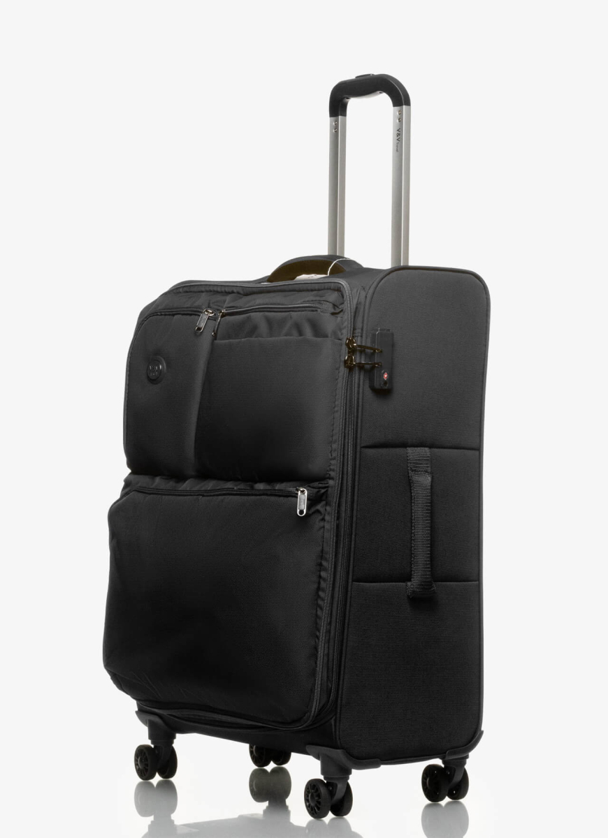 Suitcase V&V Travel One Life 8024-65 Black