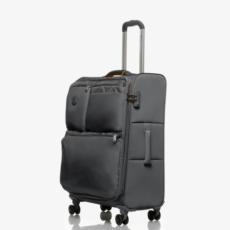 Suitcase V&V Travel One Life 8024-65 Grey