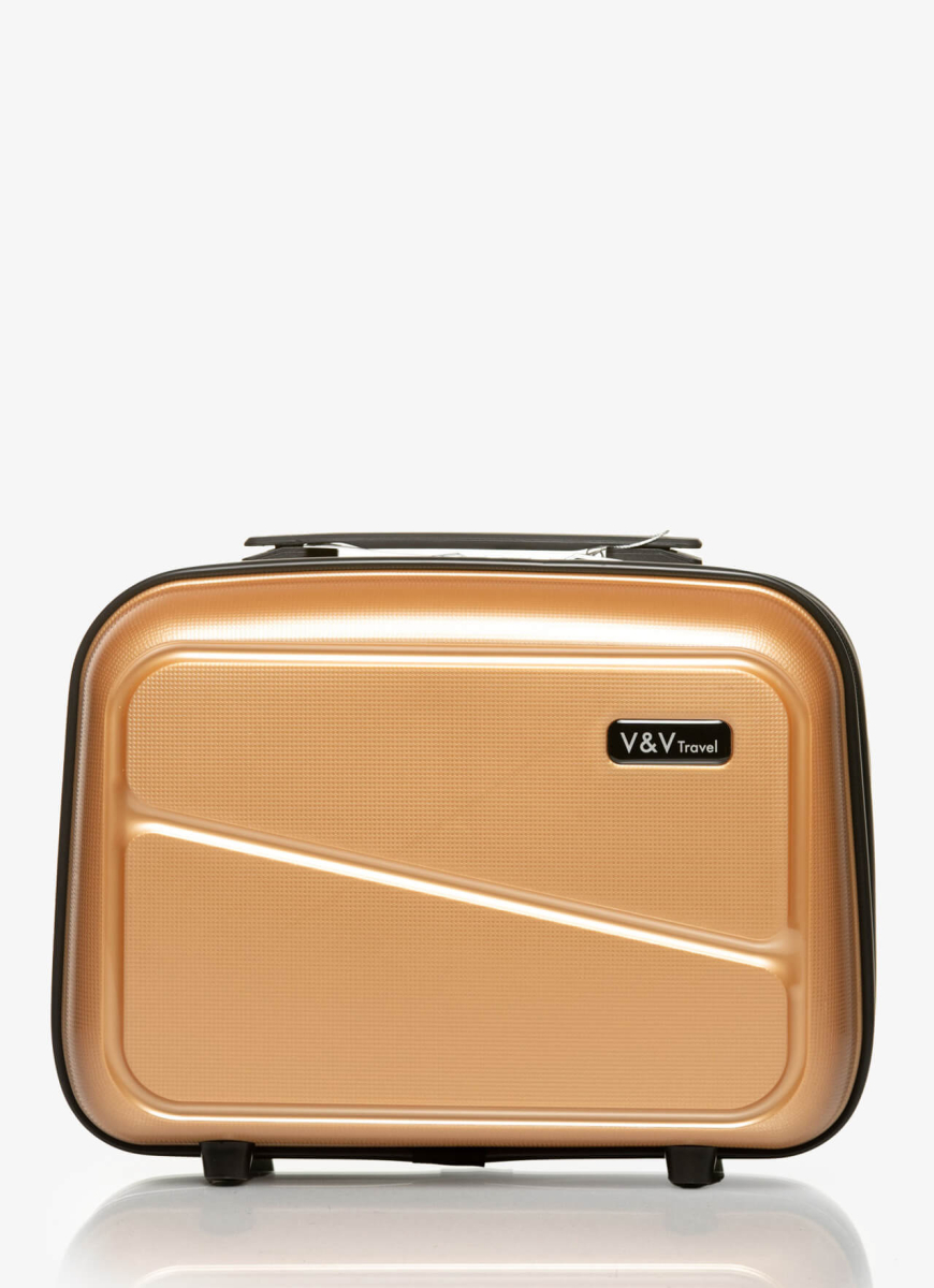 Beauty case V&V Travel Mettalo 8023-14 - Gold