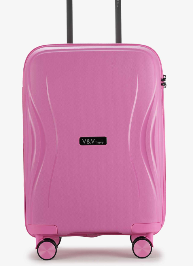 Валіза V&V Travel  Flash light 2.0 8019.2 - 55 pink