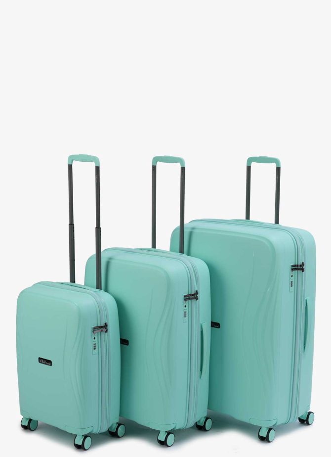 Sada 3 kufrů V&V Travel Flash Light 2.0 8019.2 - 3 Piece Set - Tiffany