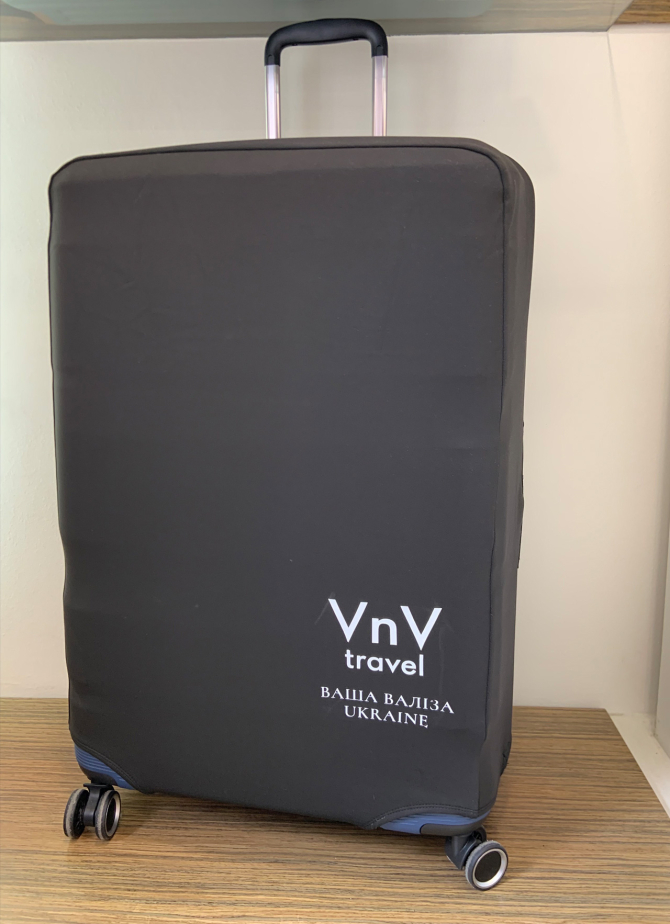 Cover for suitcase V&V Accessories Cover L Black logo