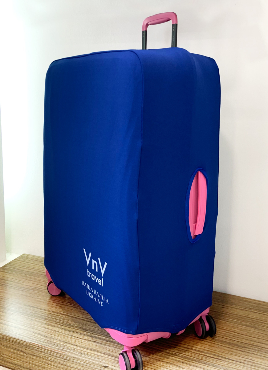 Cover for suitcase V&V Accessories Cover L Blue Logo