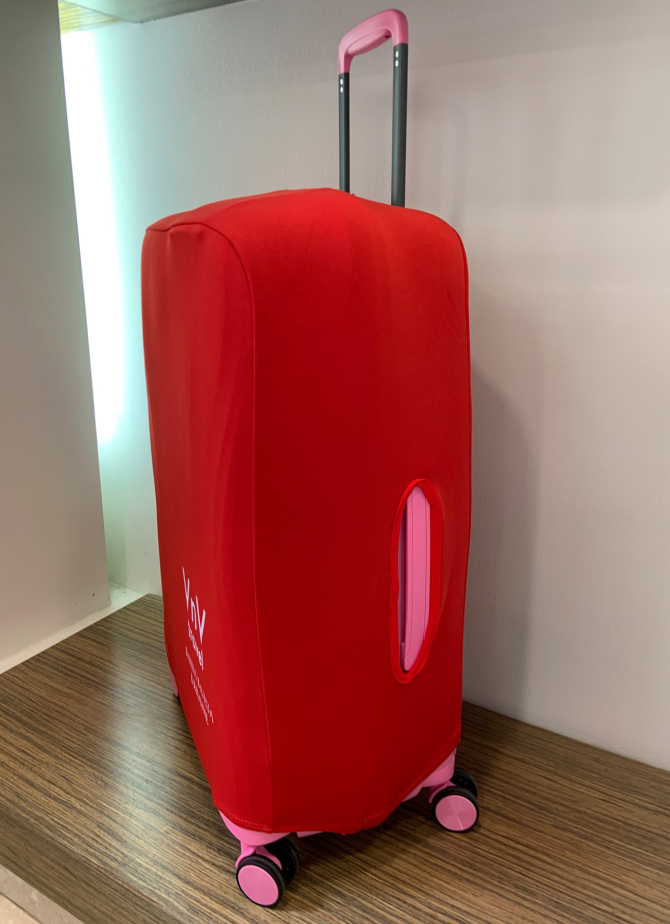 Cover for suitcase V&V Accessories Cover L Red Logo