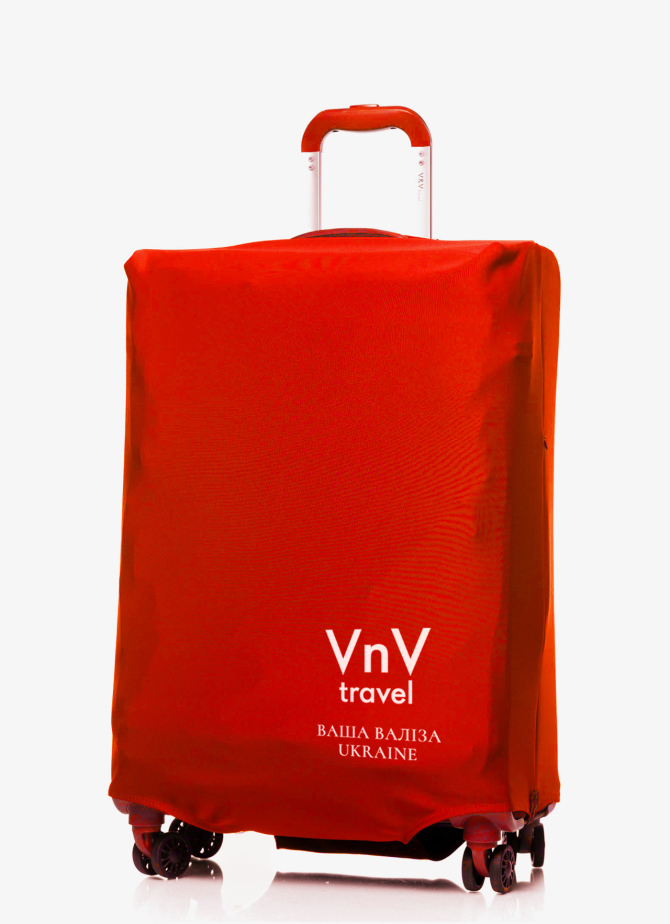 Cover for suitcase V&V Accessories Cover L Red Logo