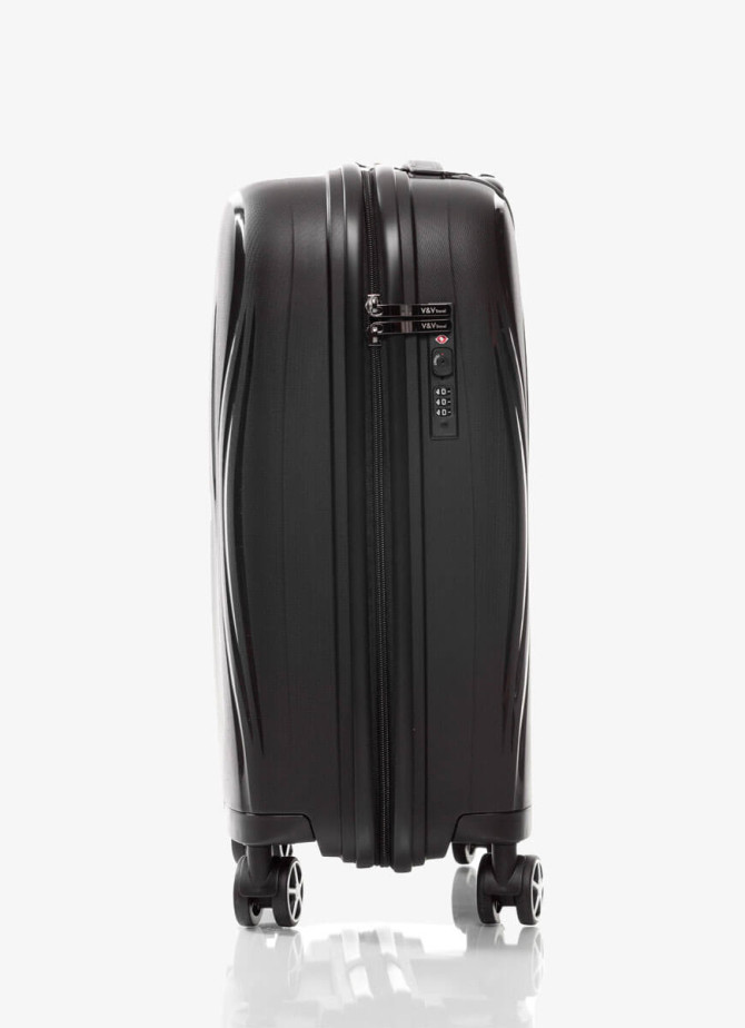 Suitcase V&V Travel Flash Light 8019 55cm Black