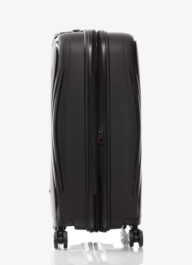 Suitcase V&V Travel Flash Light 8019 65cm Black