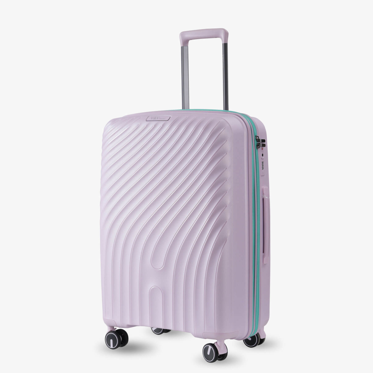 ビンテージ　パステルブルー　ウィッカーラック Валіза V&V Travel Urban 8026-65 пурпурна