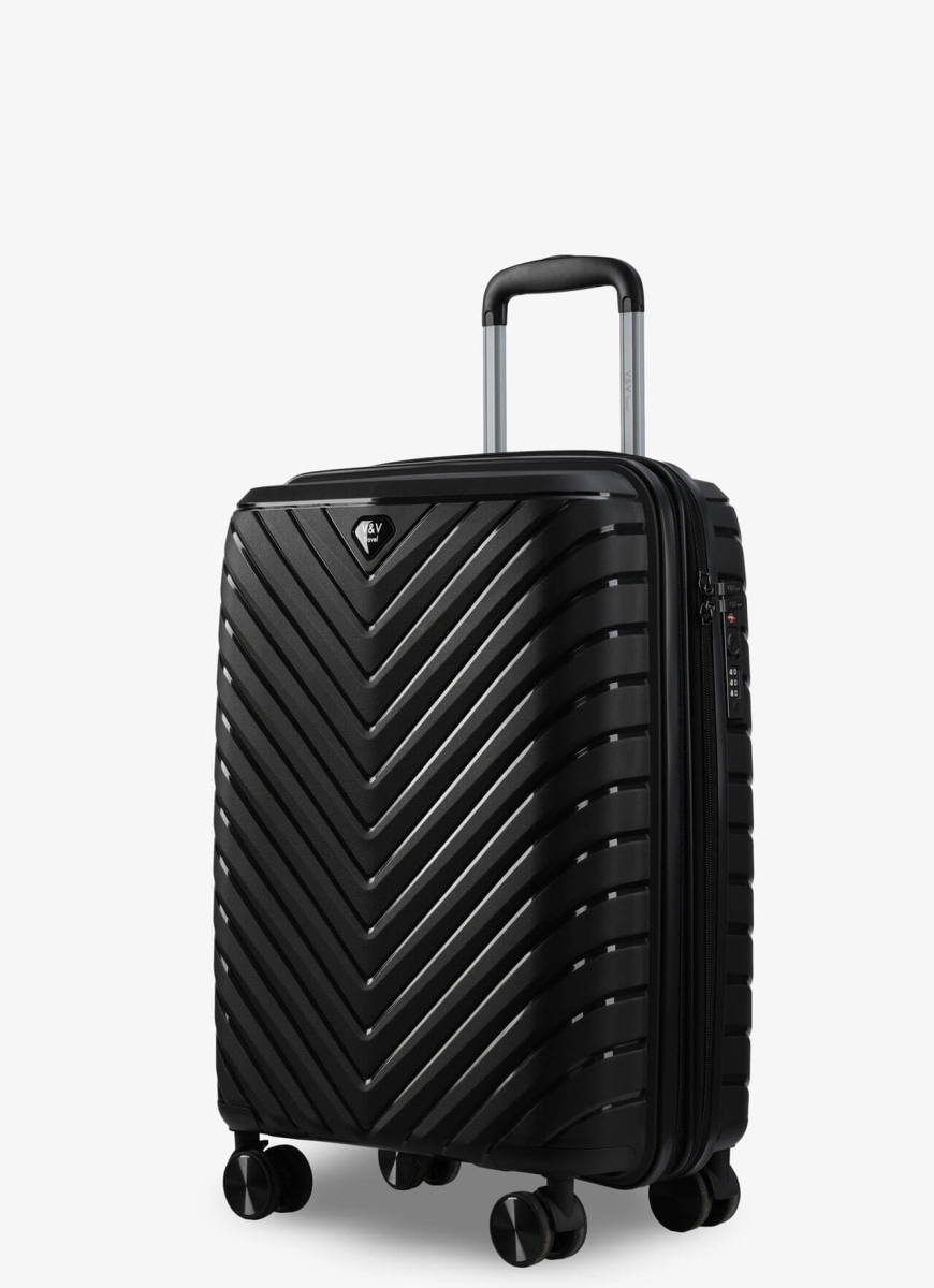 Валізи V&V Travel Invictus 8025 -55см чорний