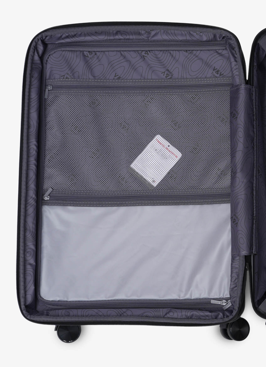 Валізи V&V Travel Invictus 8025 -75см чорний
