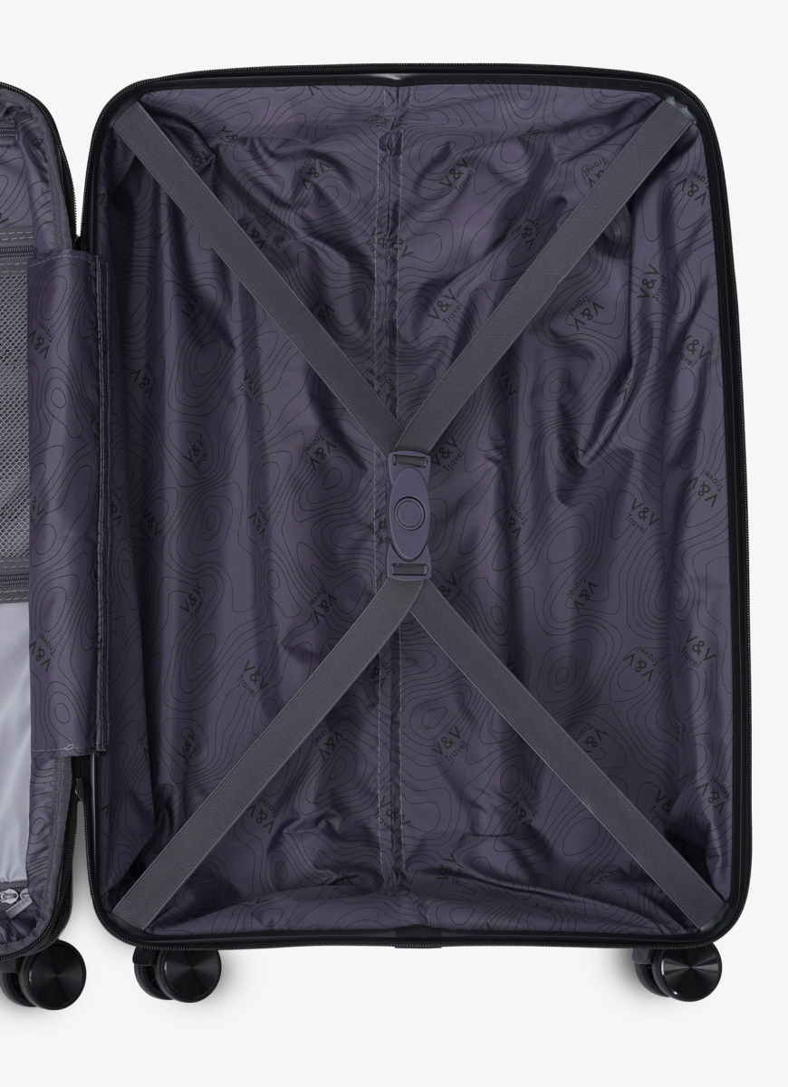 Набір з 3 валіз V&V Travel Invictus 8025 - Набір з 3 предметів - чорний