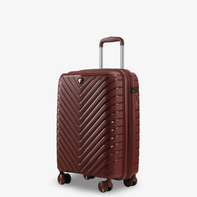 Валізи V&V Travel Invictus 8025 -55см бордо