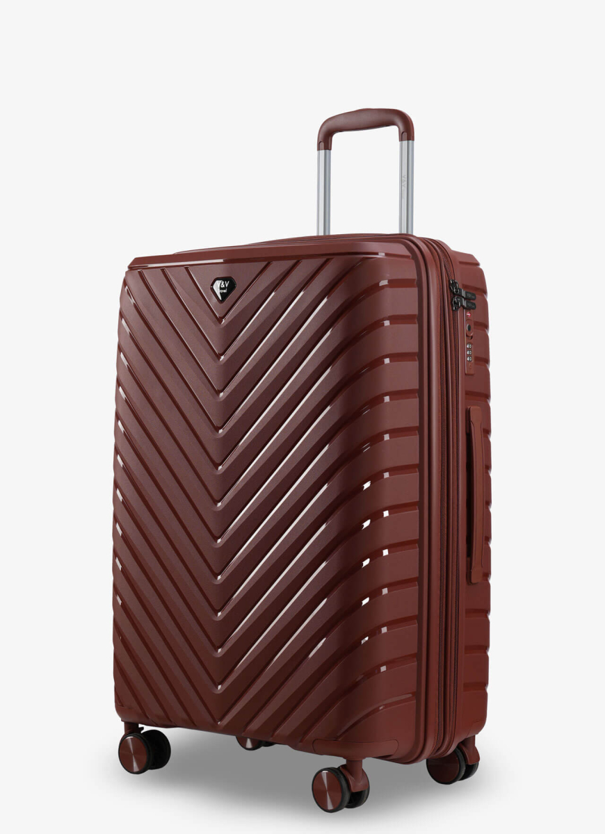 Валізи V&V Travel Invictus 8025 -65см бордо