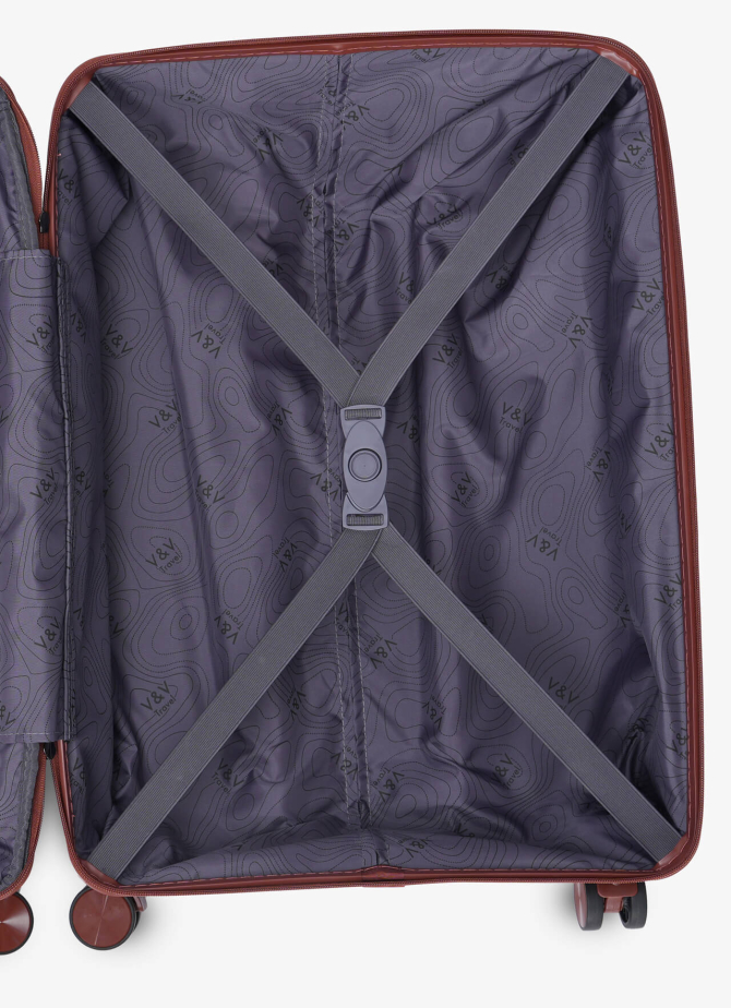 Валізи V&V Travel Invictus 8025 -75см бордо