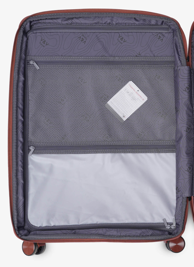 Валізи V&V Travel Invictus 8025 -75см бордо