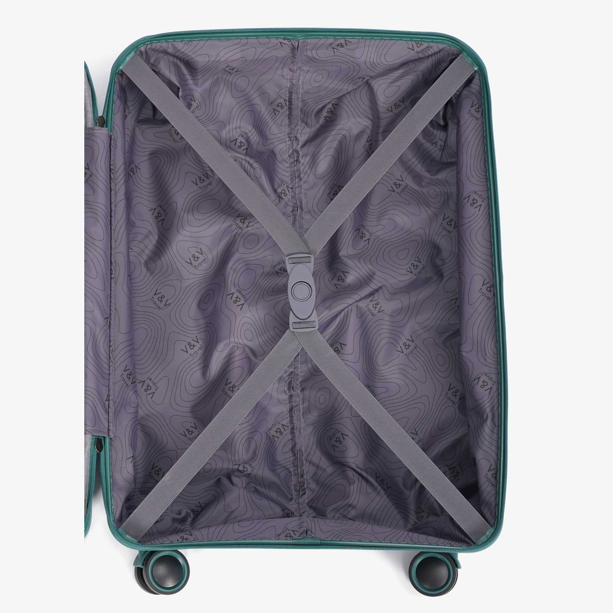 Валіза V&V Travel Metallo 8023-55 Green