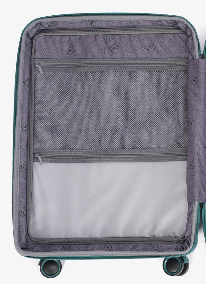Walizka V&V Travel Metallo 8023-75 Green