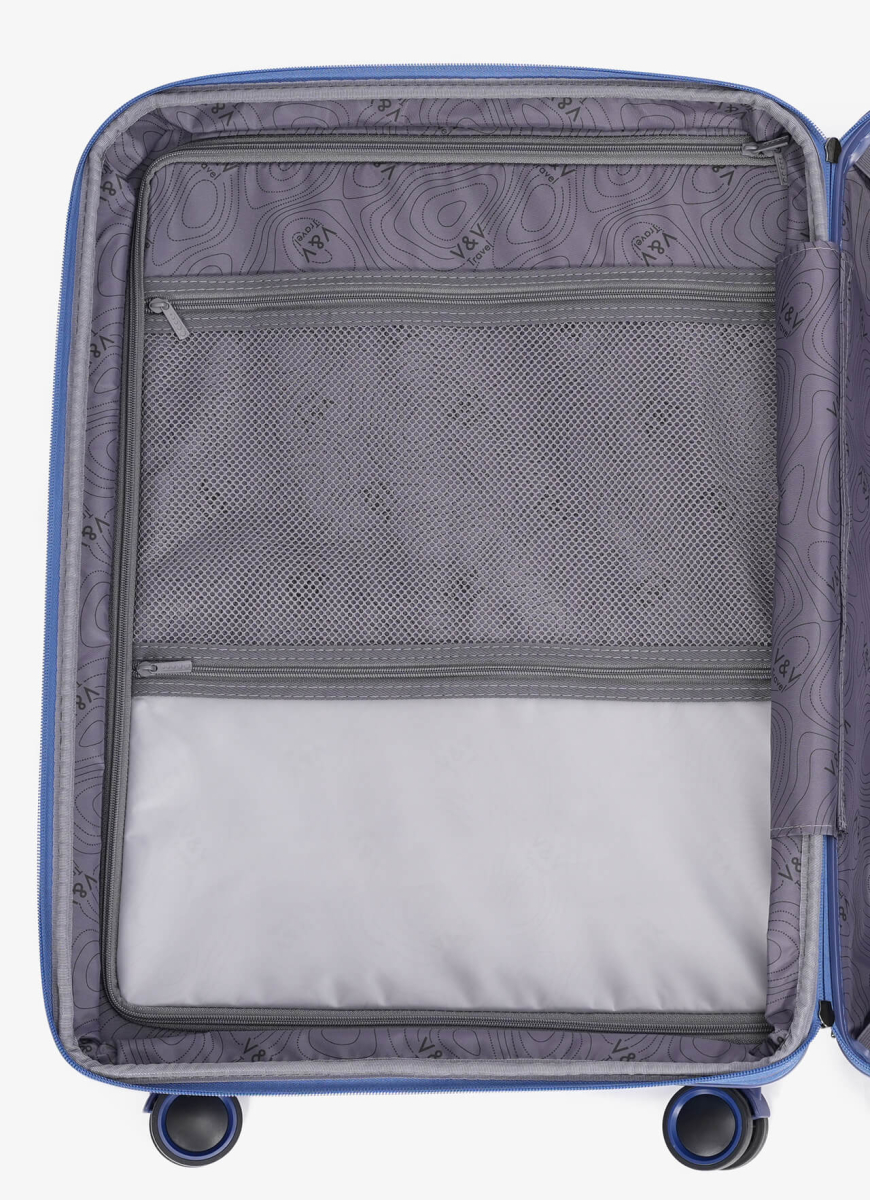 Набір з 3 Валіз V&V Travel Metallo 8023 - 3 Piece Set - Blue