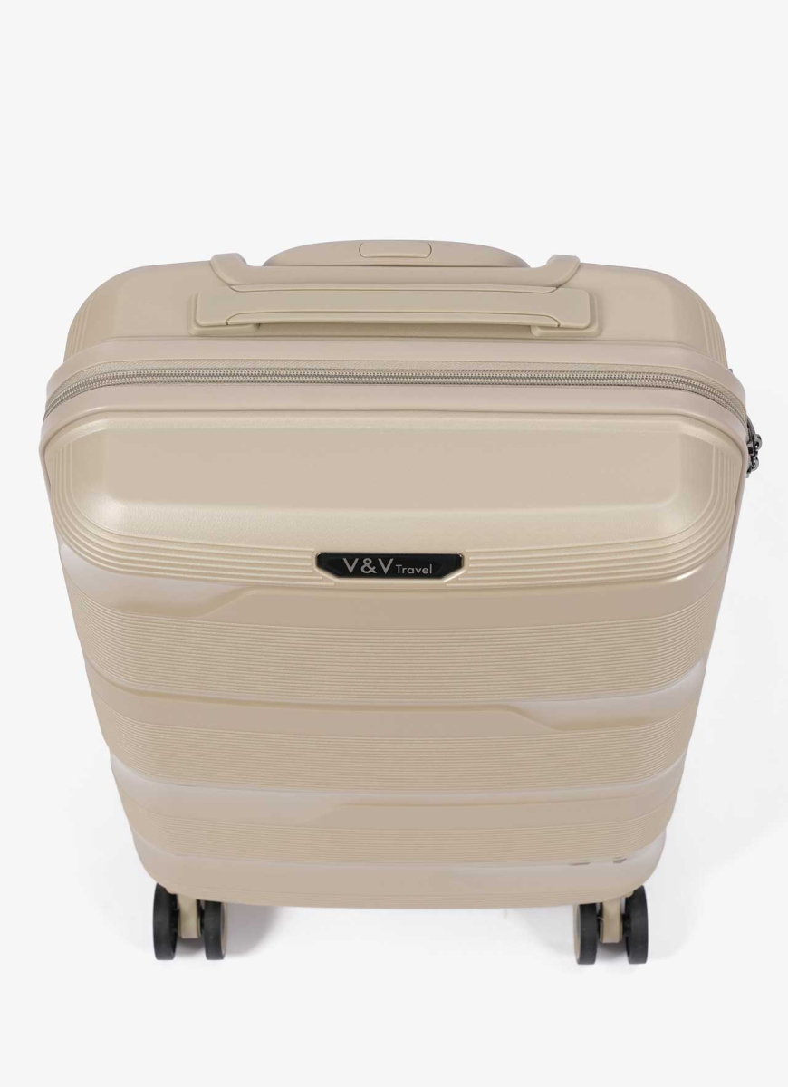 Suitcase V&V Travel Metallo 8023-55 Сhampagne