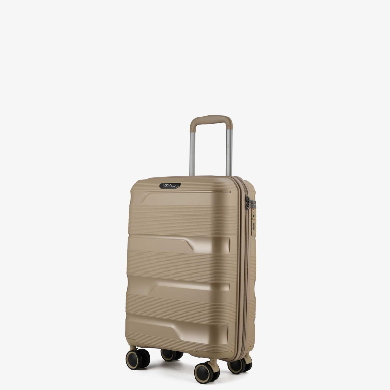 Suitcase V&V Travel Metallo 8023-55 Сhampagne
