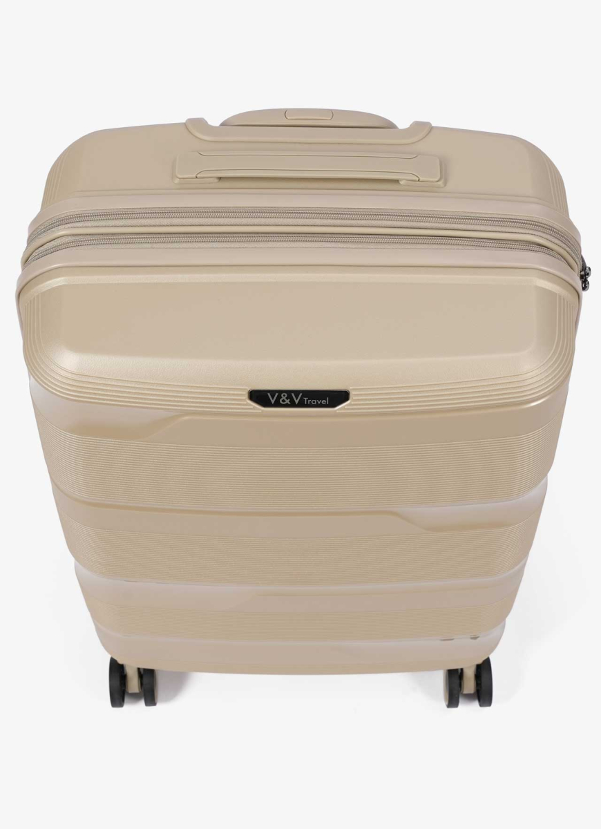 Suitcase V&V Travel Metallo 8023-65 Champagne