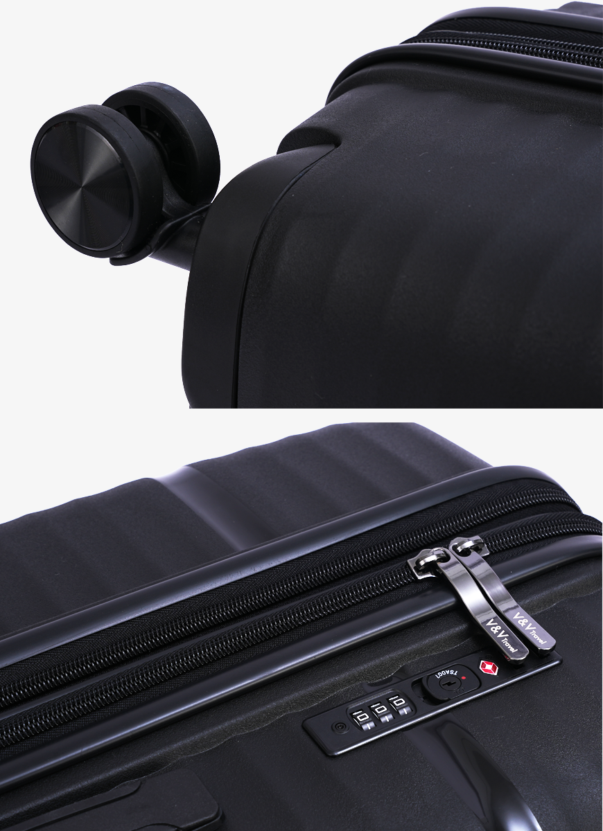 Suitcase V&V Travel Summer Breeze 8018 55cm Black