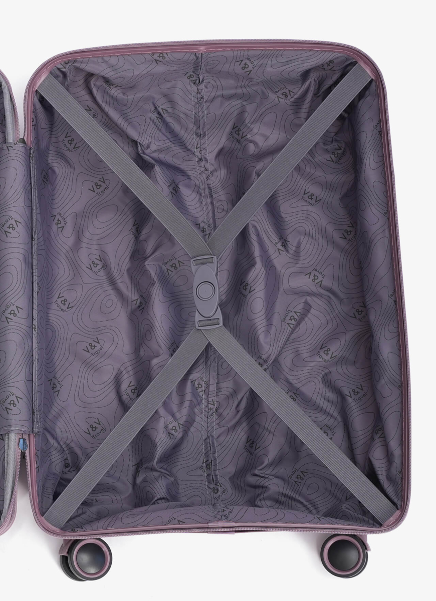 Suitcase V&V Travel Metallo 8023-75 Violet