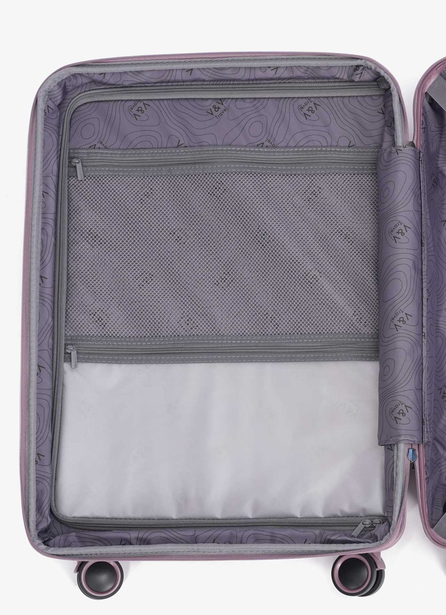 Suitcase V&V Travel Metallo 8023-75 Violet