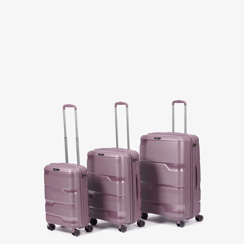 Zestaw 3 walizek V&V Travel Metallo 8023 - 3 Piece Set - Violet