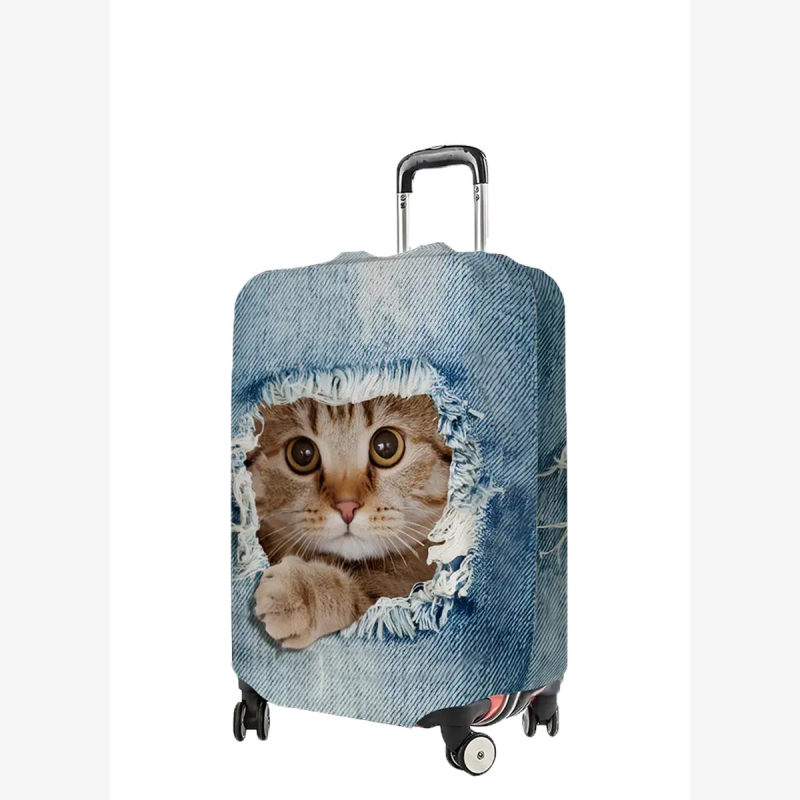 Чохол на валізу V&V Accessories Cover  L Blue Cat