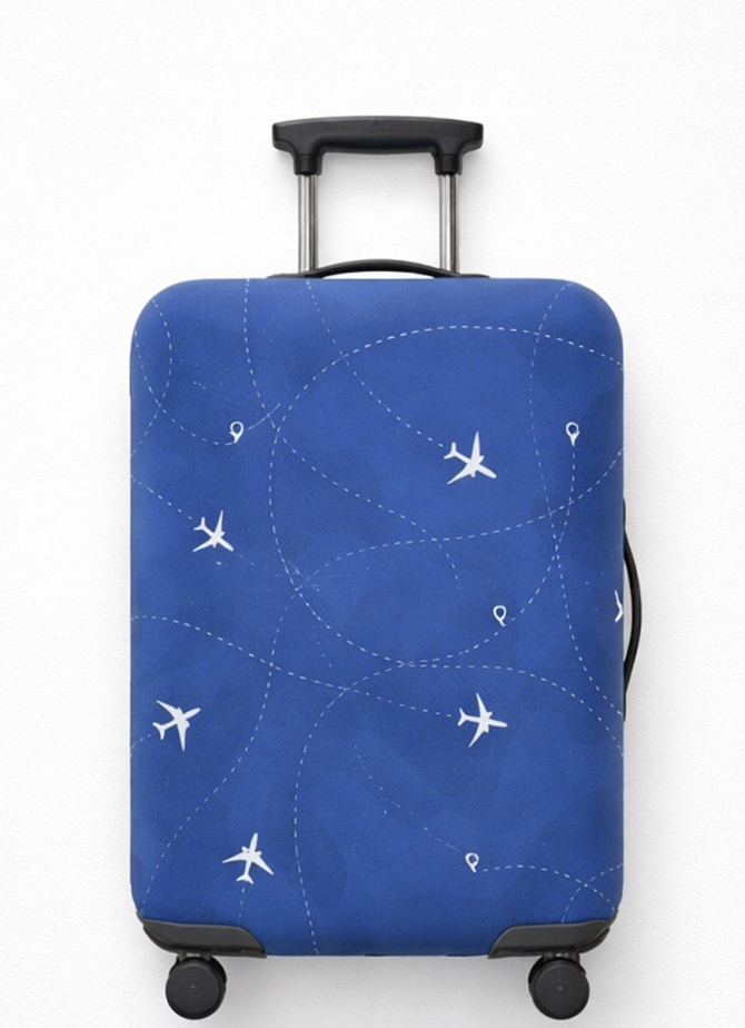 Чохол на валізу V&V Accessories Cover  L Blue plane