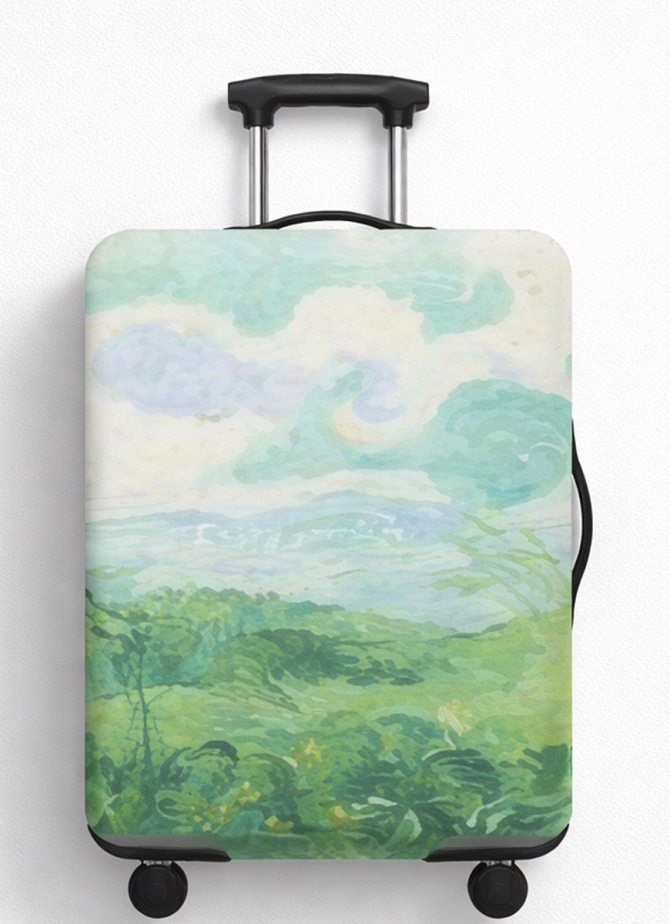 Pokrowiec na walizkę V&V Accessories Cover  L Green field