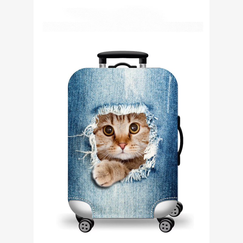 Чохол на валізу V&V Accessories Cover М Blue cat
