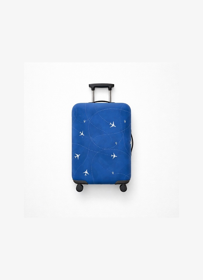 Obal na kufr V&V Accessories Cover M Blue plane