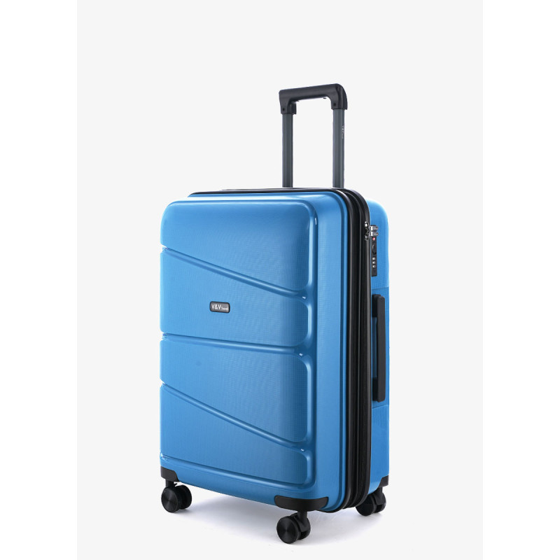 Suitcase V&V Travel Peace 8011-65 Blue