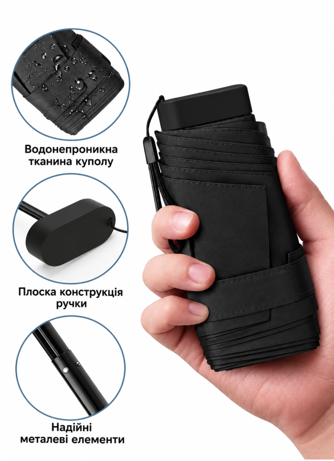 Парасолька V&V  Accesories 67 Black