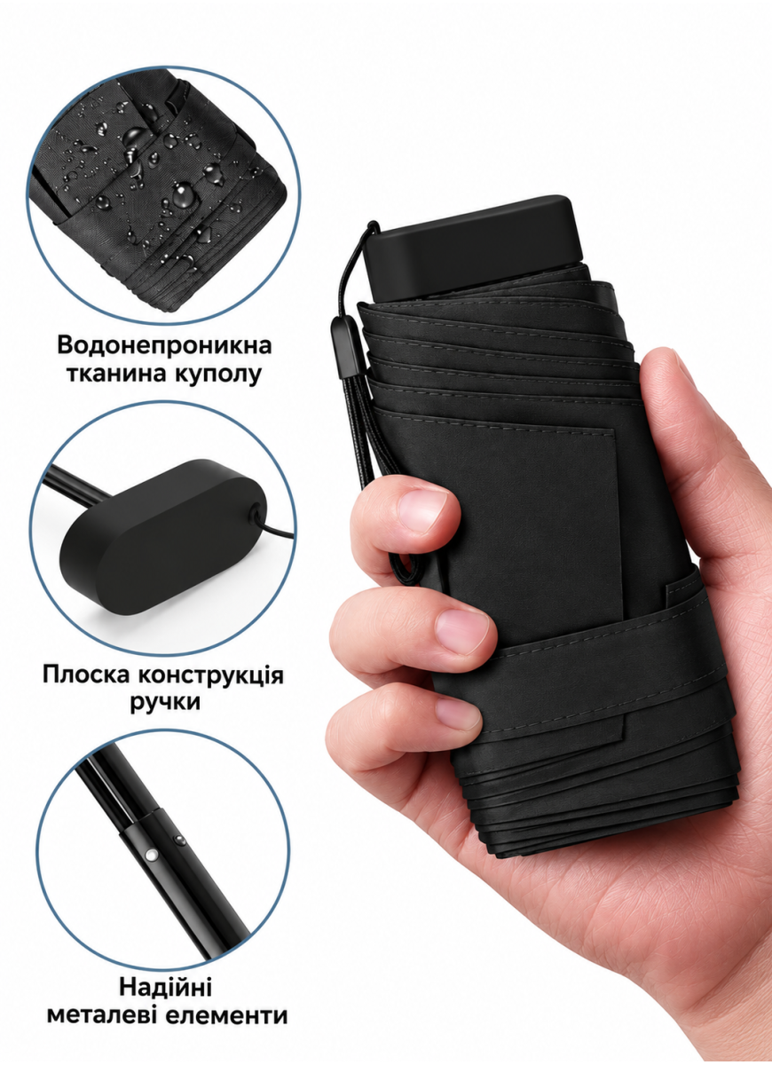 Парасолька V&V  Accesories 67 Black