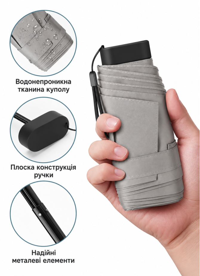 Deštník V&V  Accesories 67 grey