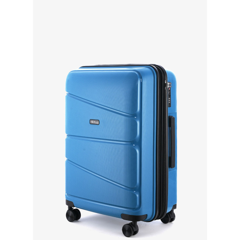 Suitcase V&V Travel Peace 8011-75 Blue