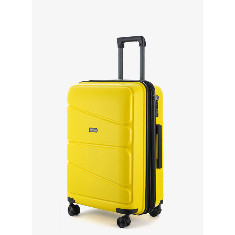 Suitcase V&V Travel Peace 8011-65 Yellow