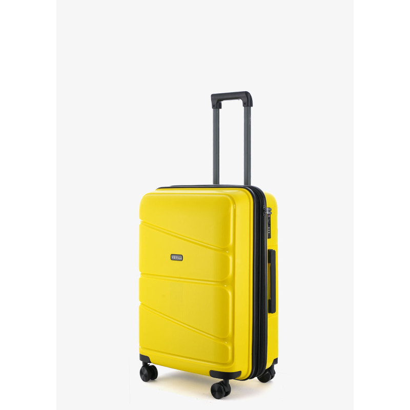 Suitcase V&V Travel Peace 8011-55 Yellow