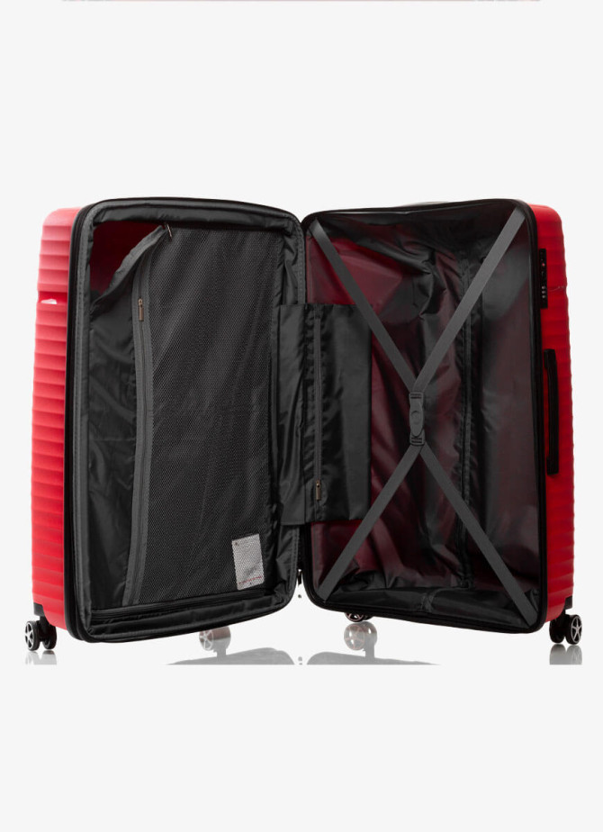 Set of 3 Suitcases V&V Travel Summer Brave 8018 - 3 Piece Set - Red