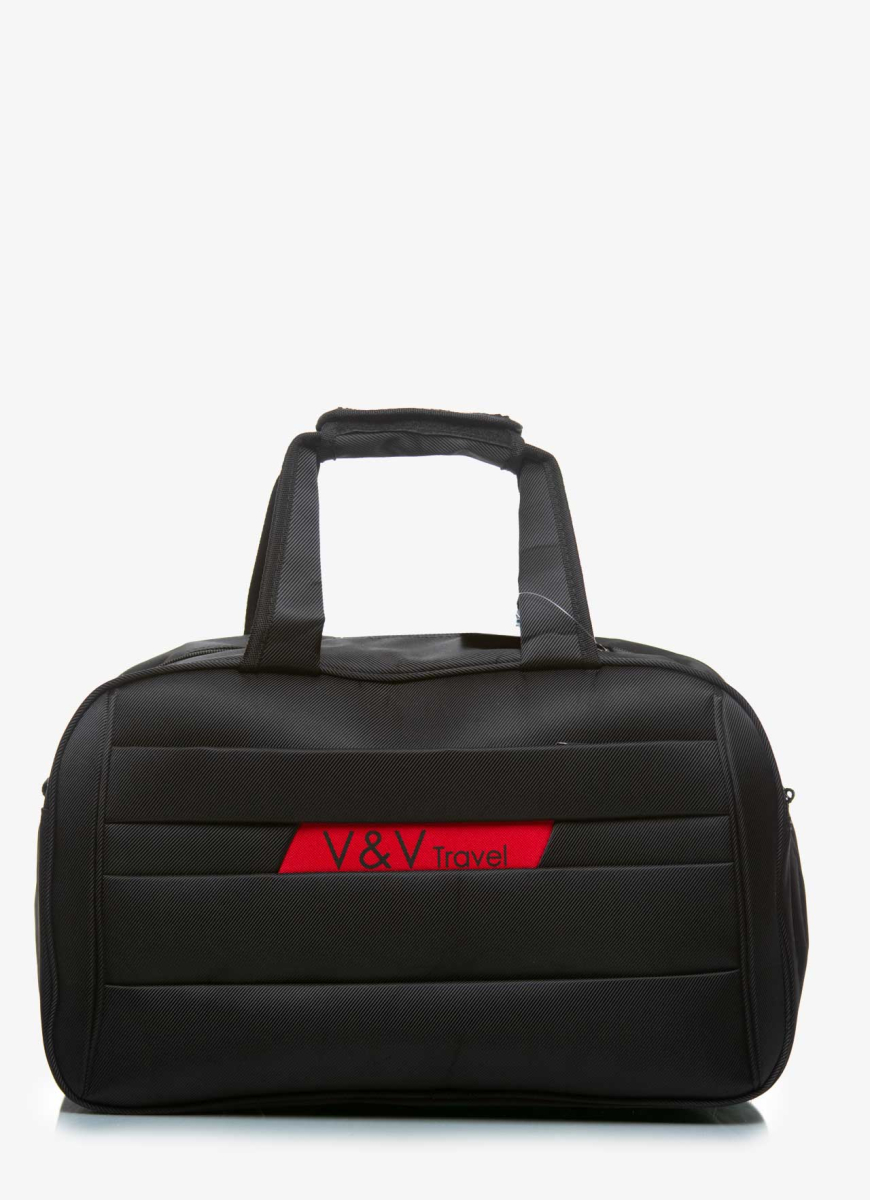 Set of 3 Suitcases and Bag V&V Travel Volunteer 8022 - 4 Piece Set - Black