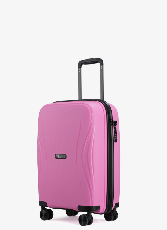 Suitcase V&V Travel Flash Light 8019-55 Pink