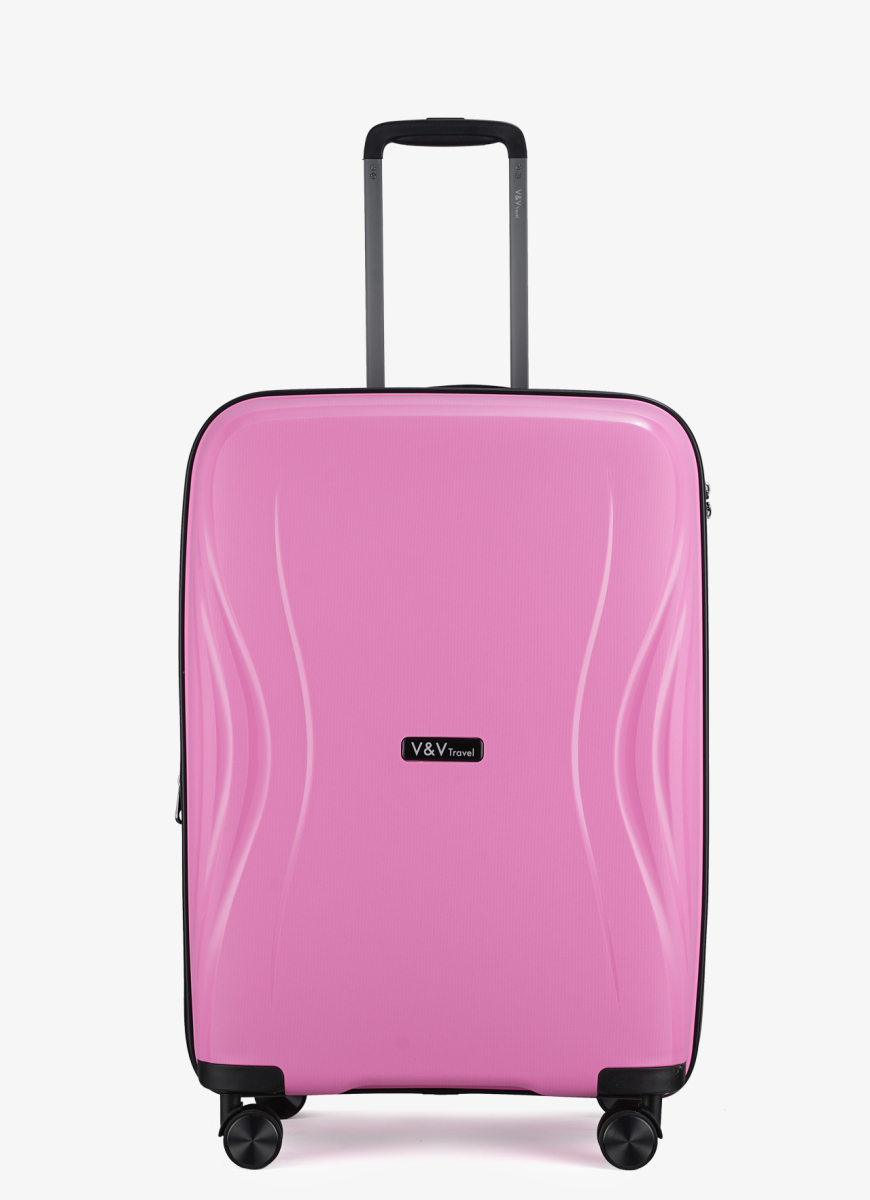 Suitcase V&V Travel Flash Light 8019-65 Pink