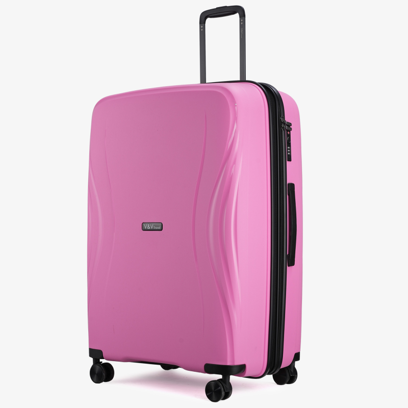 Suitcase V&V Travel Flash Light 8019-75 Pink