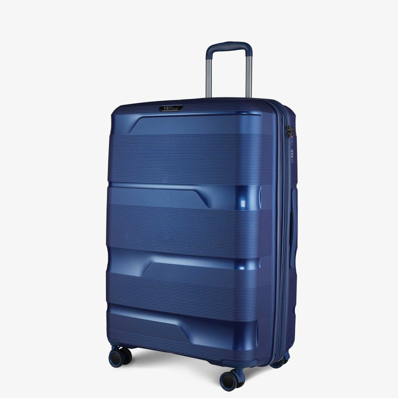 Suitcase V&V Travel Metallo 8023-75 Blue