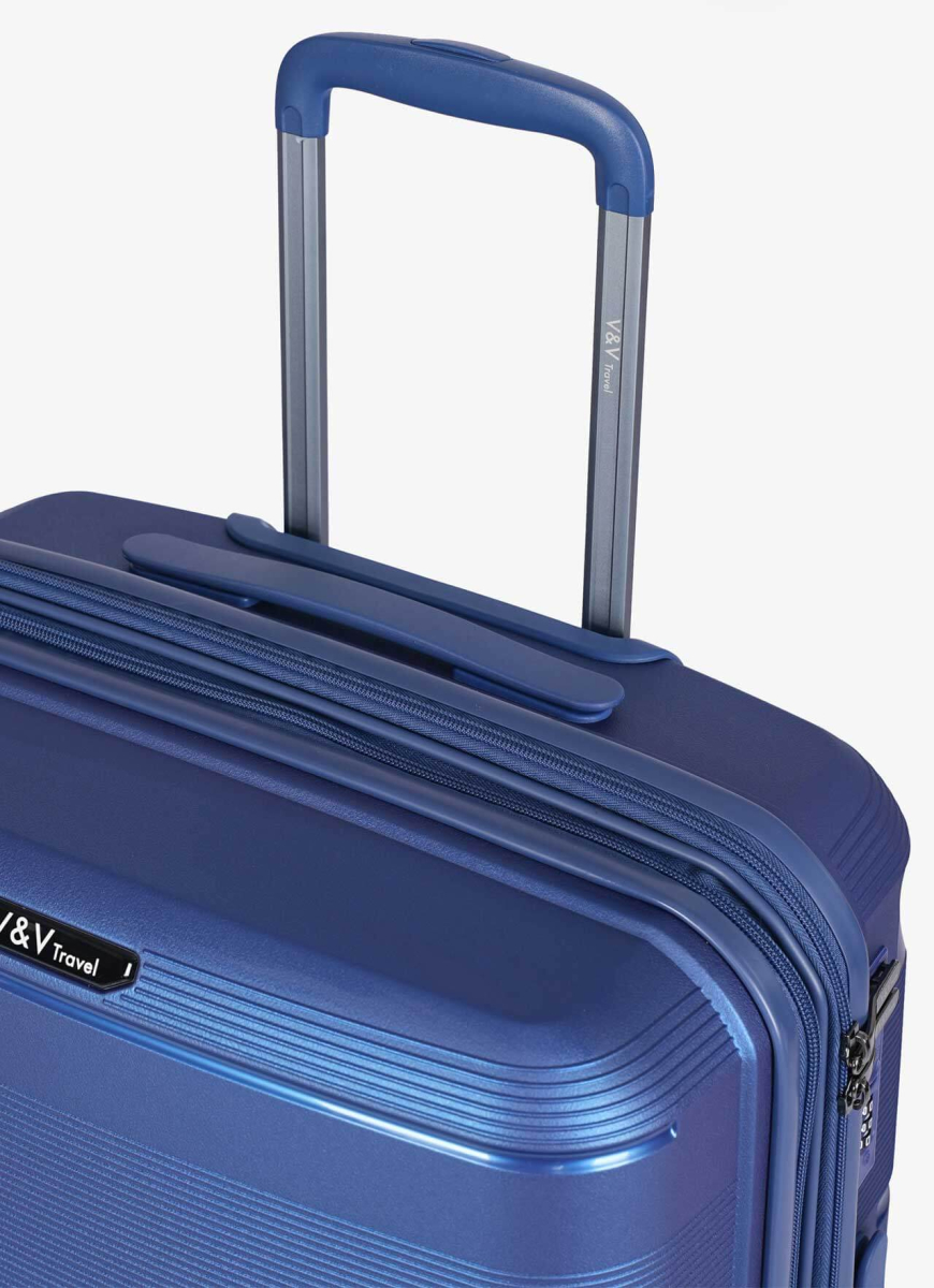 Валіза V&V Travel Metallo 8023-75 Blue