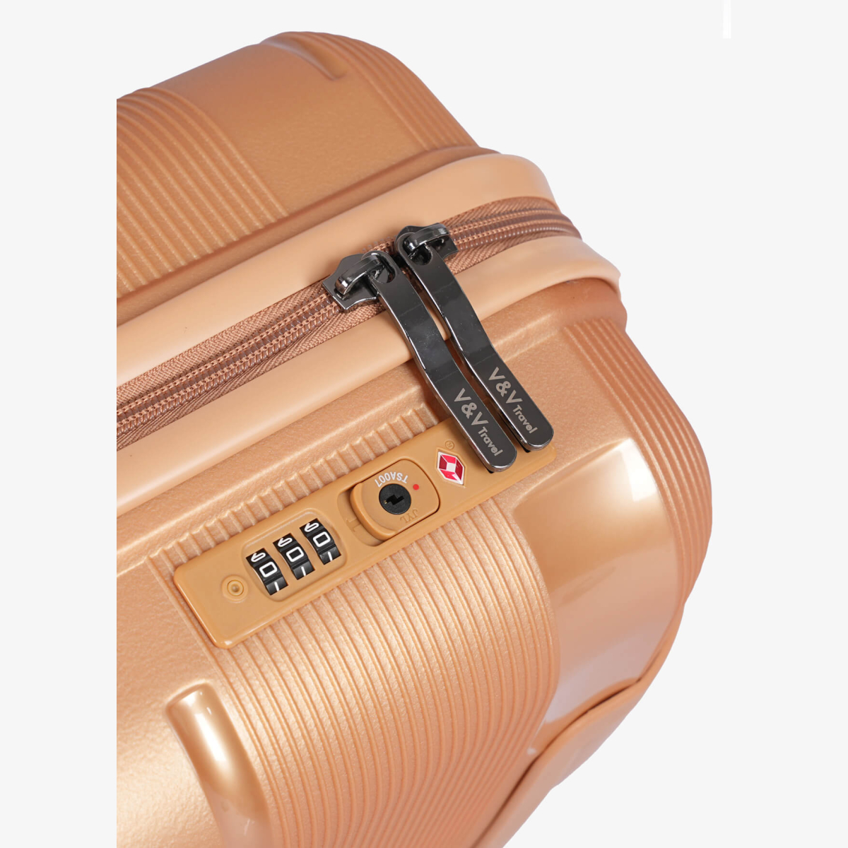 Suitcase V&V Travel Metallo 8023-55 Gold