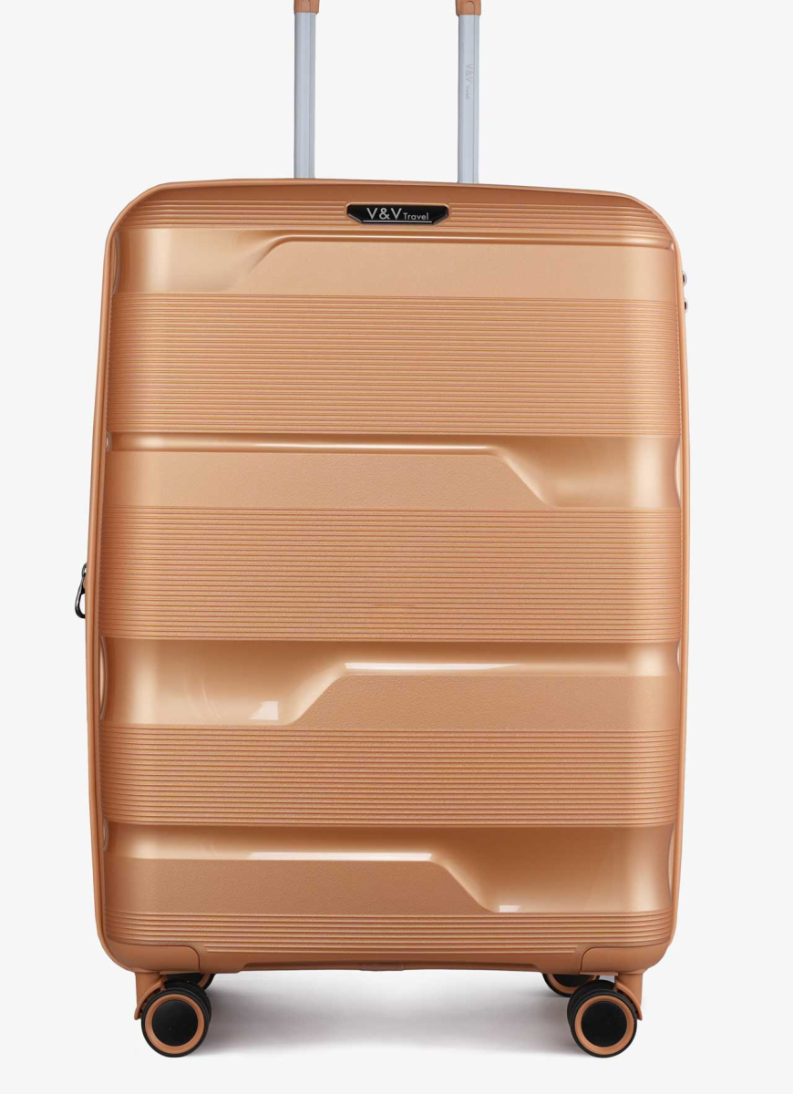 Suitcase V&V Travel Metallo 8023-55 Gold